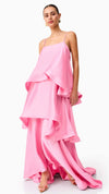 Tilly Tiered Maxi Dress in Pink FRONT