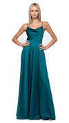 Diamond Cowl Gown in Emerald