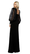 Winnie Sheer Sleeve Gown BACK
