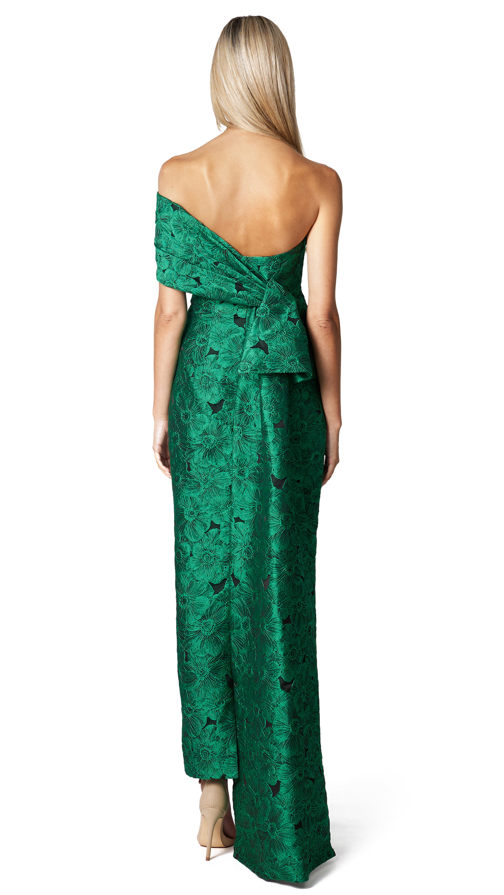 Amyliya Off Shoulder Maxi in Green BACK