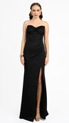 Mara Corset Gown in Black FRONT