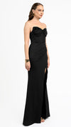 Mara Corset Gown in Black SIDE