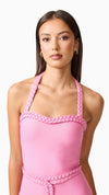 Coralene Halter Gown in Peony Pink CU