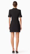 Ruby Short Sleeve Blazer Dress in Black BACK