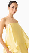 Tilly Tiered Maxi Dress in Butter Yellow CU