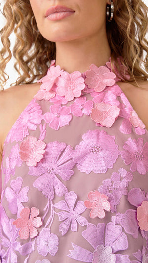 Elle Halter Mini Dress FABRIC
