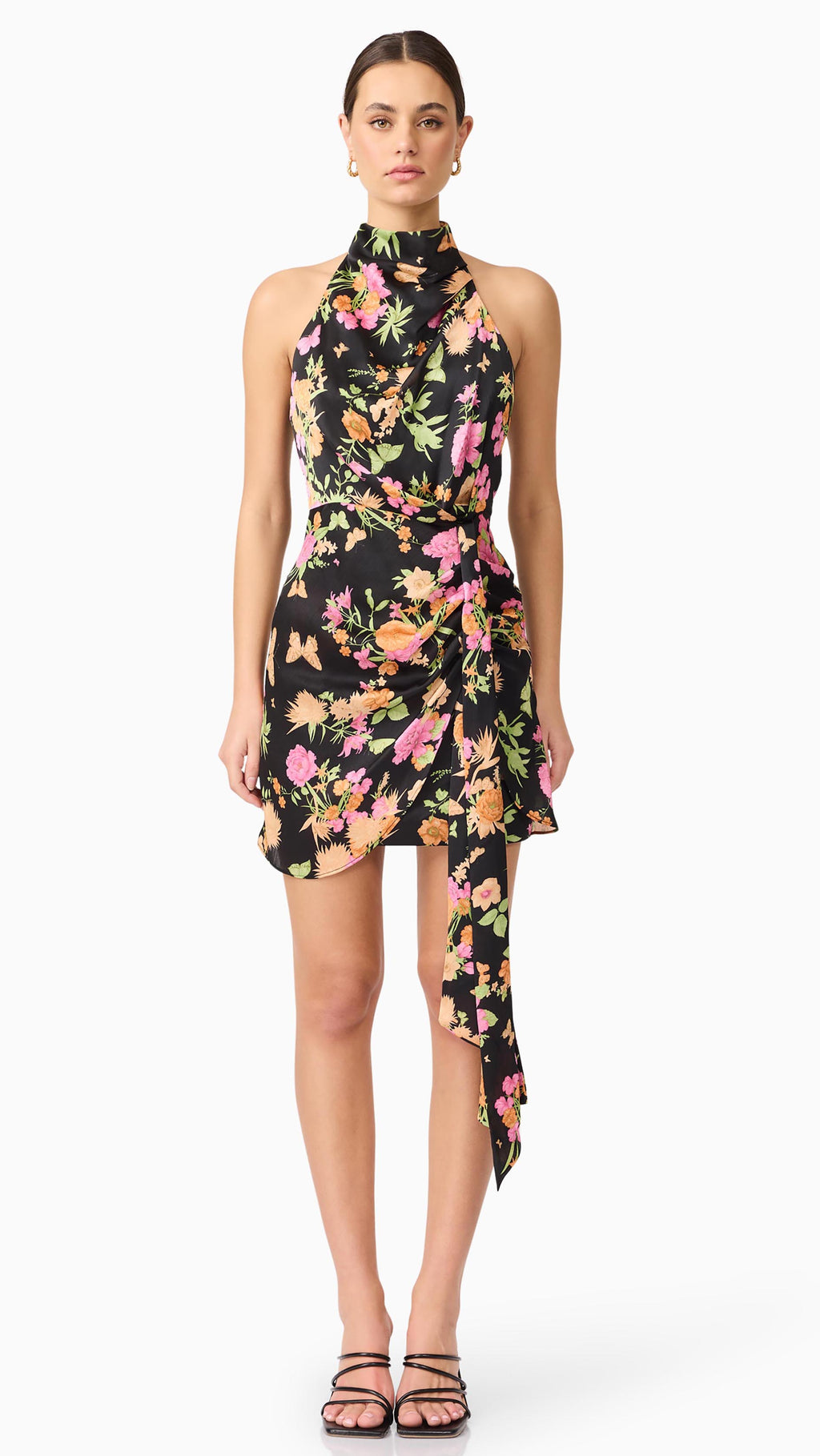 Tess Floral Halter Dress FRONT