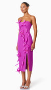 Bethany Strapless Floral Midi Dress SIDE