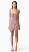 Bianca Mini Dress in Berry Multi FRONT