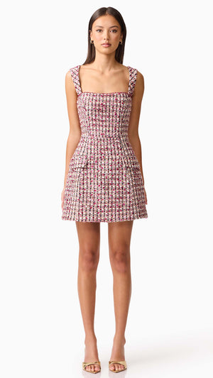 Bianca Mini Dress in Berry Multi FRONT