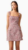 Bianca Mini Dress in Berry Multi FRONT CU