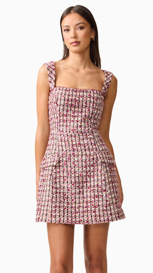 Bianca Mini Dress in Berry Multi FRONT CU