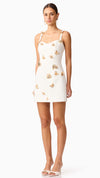 Mira Sweetheart Mini Dress in White SIDE