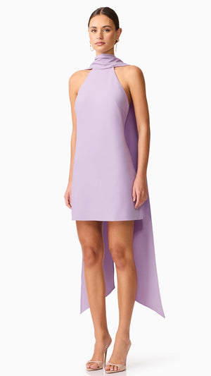 Mira Halter Mini Dress in Lilac SIDE