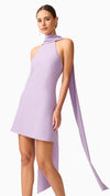 Mira Halter Mini Dress in Lilac SIDE CU