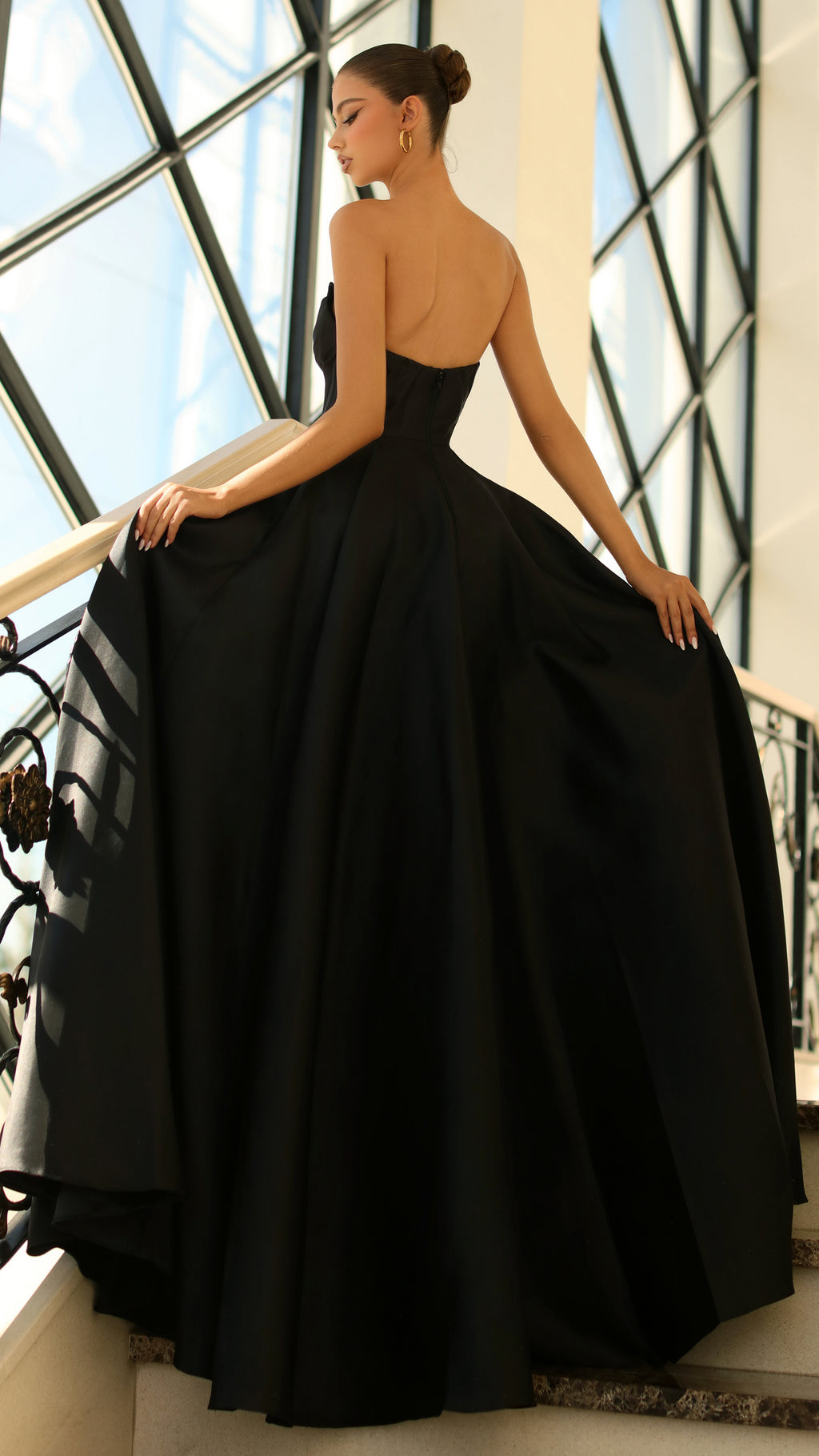 Nicoletta NC1076 Custom Scoop Ball Gown - Black