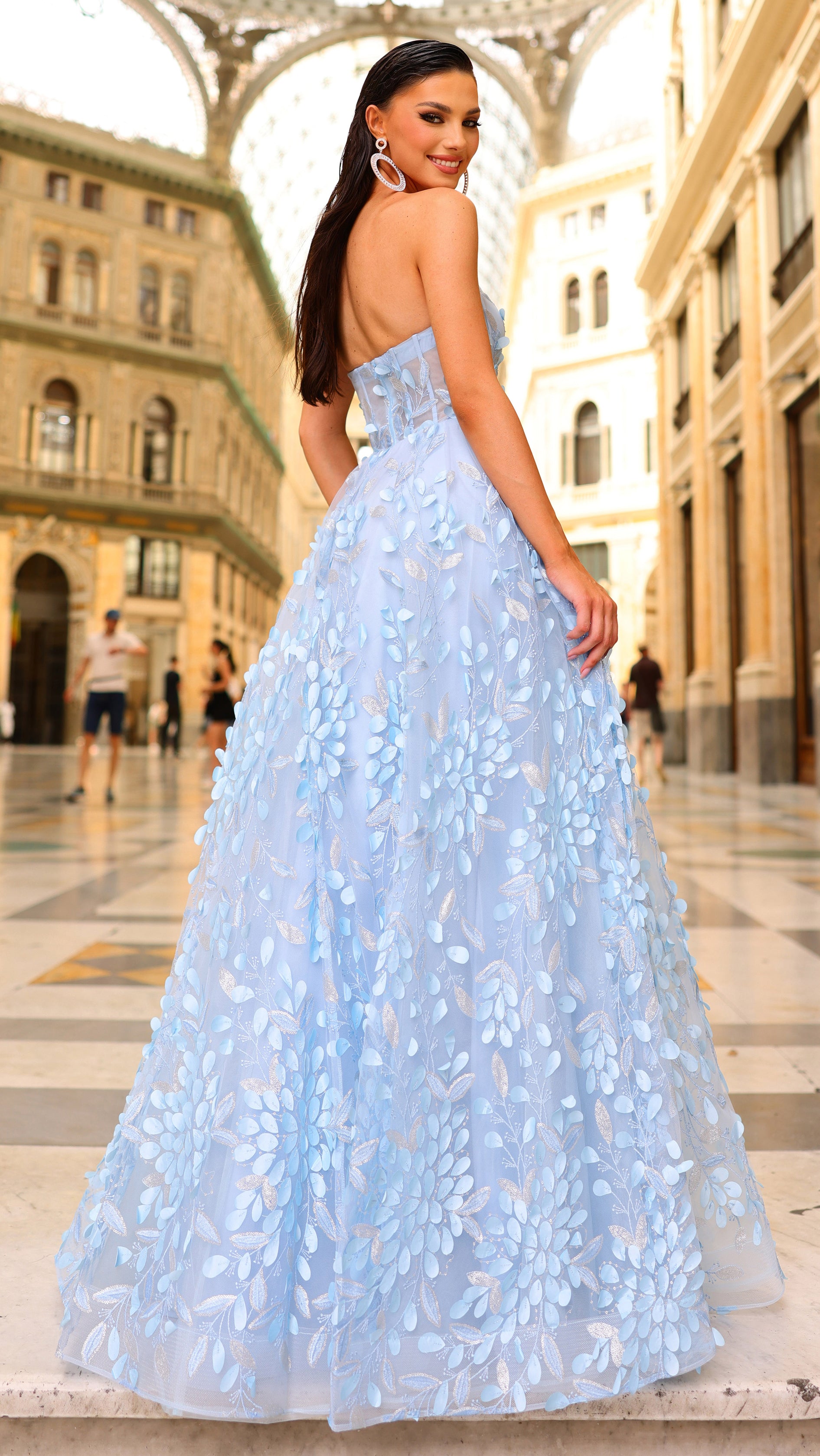 Nicoletta NC1097 Dove Blue Ball Gown | AMANTE Amante Nicoletta NC1097 Dove Blue Ball Gown | AMANTE Amante