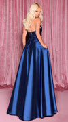 NC3003 Strappy Back Scoop Ball Gown in Royal Blue BACK
