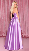 NC3003 Strappy Back Scoop Ball Gown in Violet BACK