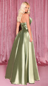 Nicoletta NC3034 Bespoke Strapless Ball Gown in Pistachio BACK