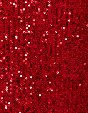Red Sequin Stretch Fabric