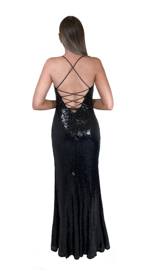 bariano black sequin dress Bronx Banco Maraya Sequin Mini Dress in Black
