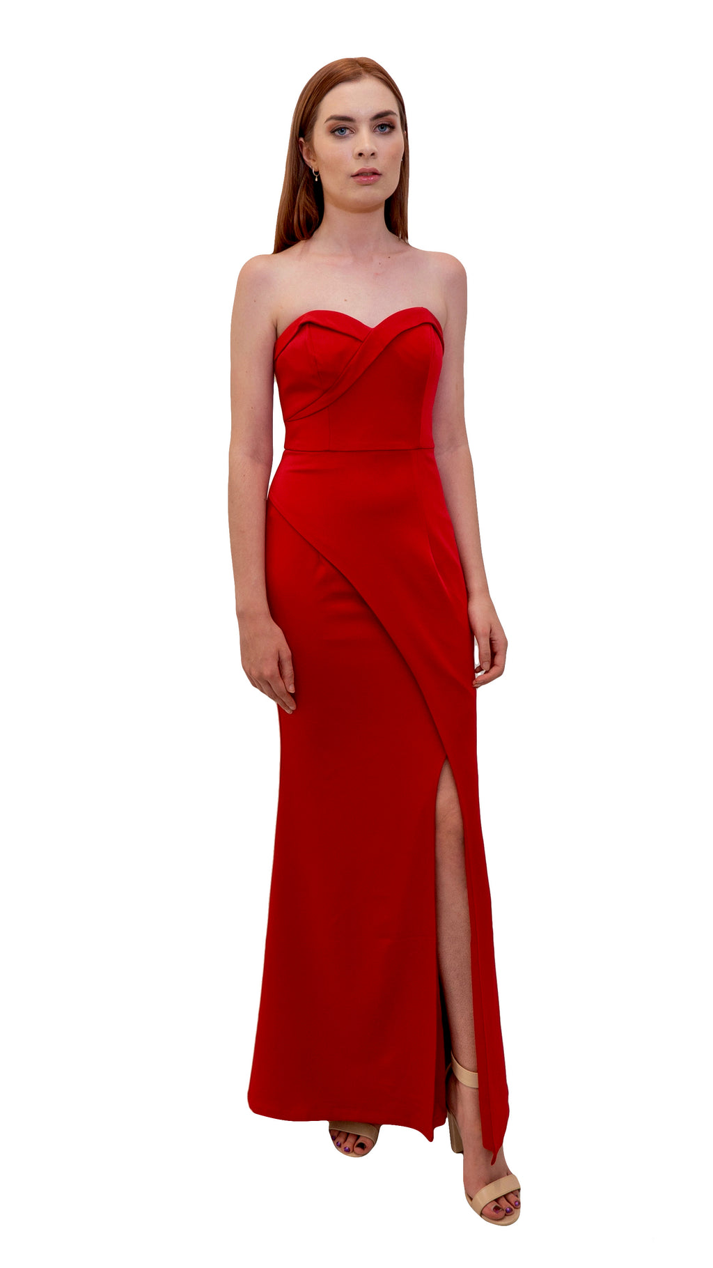 Lumier Eloise Panelled dress Red