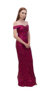 Bariano Flamingo Off shoulder dress side