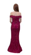 Bariano Flamingo Off shoulder dress back