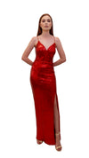 Bariano Hailee Sequin Dress Copper front