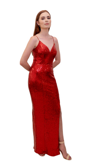 Bariano Hailee Sequin Dress Copper side