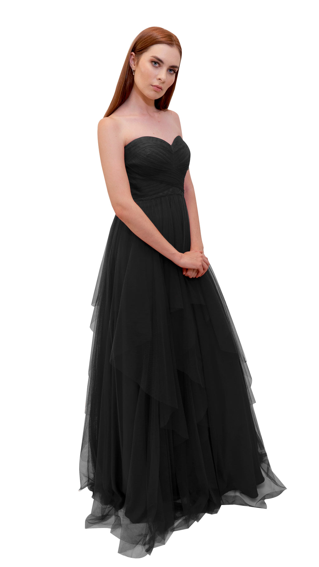Bariano Petranzia Tulle Ball Gown Black