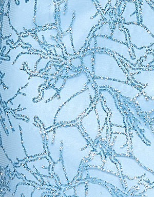 Powder Blue Glitter Tulle Fabric